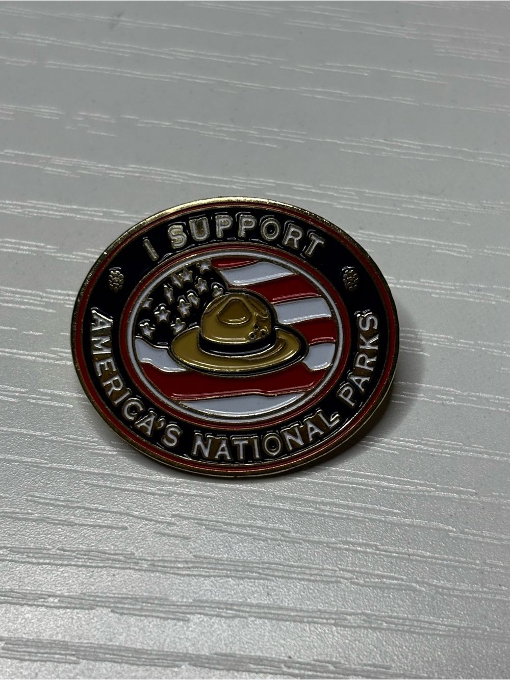 I Support America's National Parks Enamel Pin